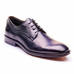 A stylish black shoe stock illustration on a white background