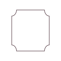 The frame is rectangular with concave corners on a white background