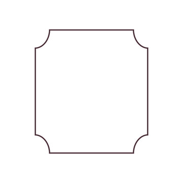 The frame is rectangular with concave corners on a white background