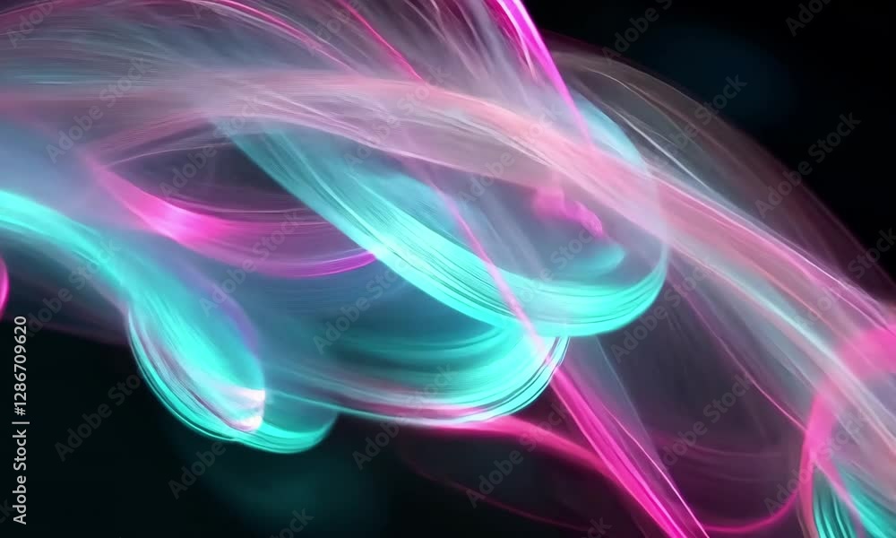 Poster colorful light trails create mesmerizing patterns in abstract art display at nighttime festival in t