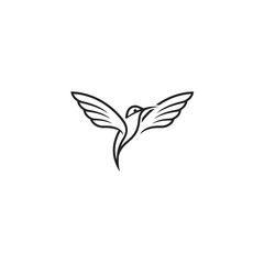 Fototapeta premium Hummingbird Vector Logo Design