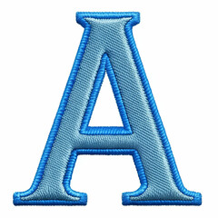 A beautifully crafted blue embroidery design of the letter