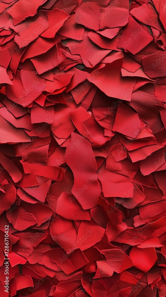 Poster vibrant abstract red mosaic with various shades and textures capturing dynamic energy and warmth