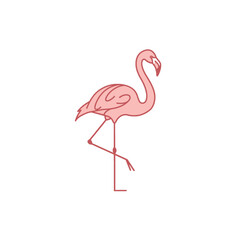 Obraz premium Flamingo Vector Logo Design