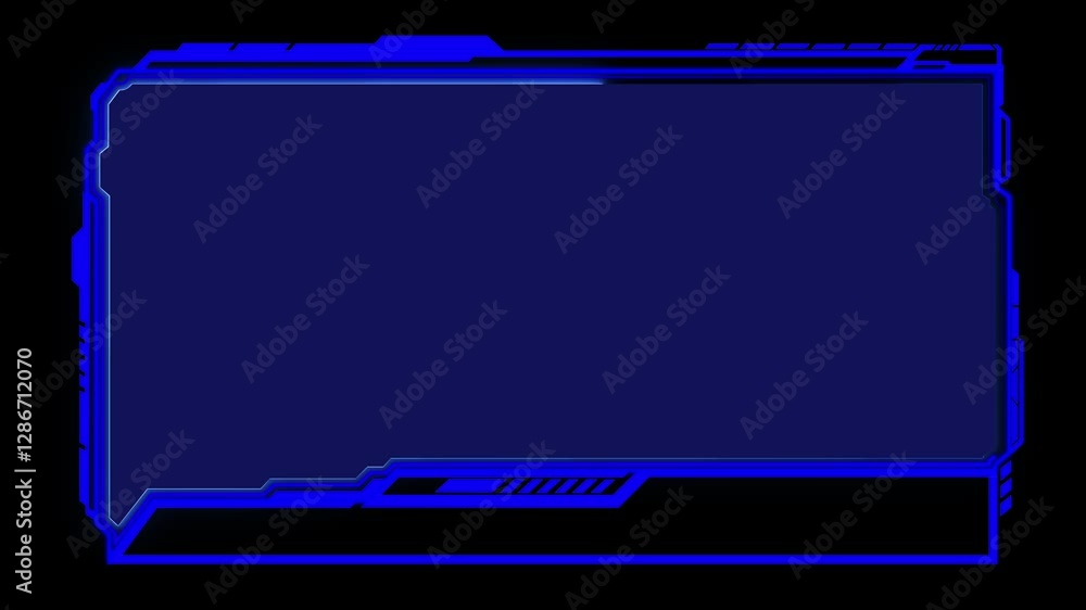 Aufkleber technology hud loop animation. frame border hud element frame. hud viewfinder. futuristic viewfinder