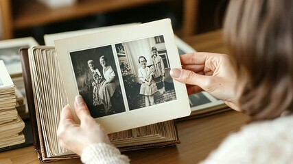 1_Sorting old photos into albums by year and event