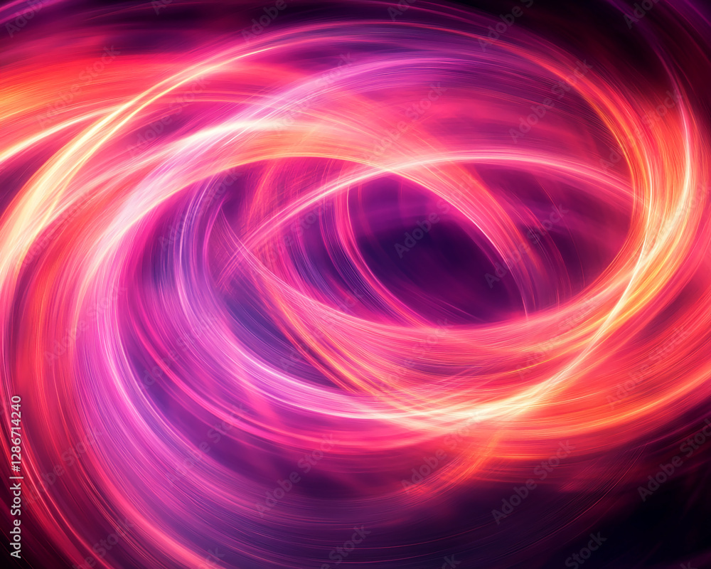 Aufkleber Abstract swirling lines of pink and purple light in motion creating a dynamic and energetic background, symbolizing speed, energy, and vibrant movement