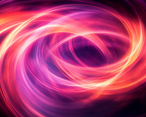 Obraz premium Abstract swirling lines of pink and purple light in motion creating a dynamic and energetic background, symbolizing speed, energy, and vibrant movement