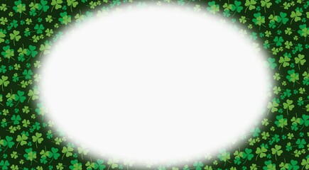 Saint st Patrick's day green clover or shamrock background design 