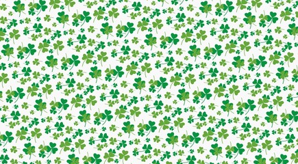 Saint st Patrick's day green clover or shamrock background design 