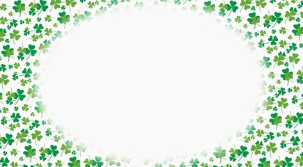 Saint st Patrick's day green clover or shamrock background design 