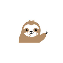 Obraz premium Sloth Vector Logo Design