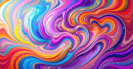 Fototapeta premium Vibrant colors in a swirling abstract background , textured, vibrant