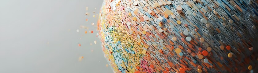 Naklejka premium A vibrant close-up of a colorful surface, showcasing a dynamic blend of hues and textures. Ideal for creative projects, design mockups, or abstract art inspirations.