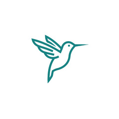 Obraz premium Hummingbird Vector Logo Design