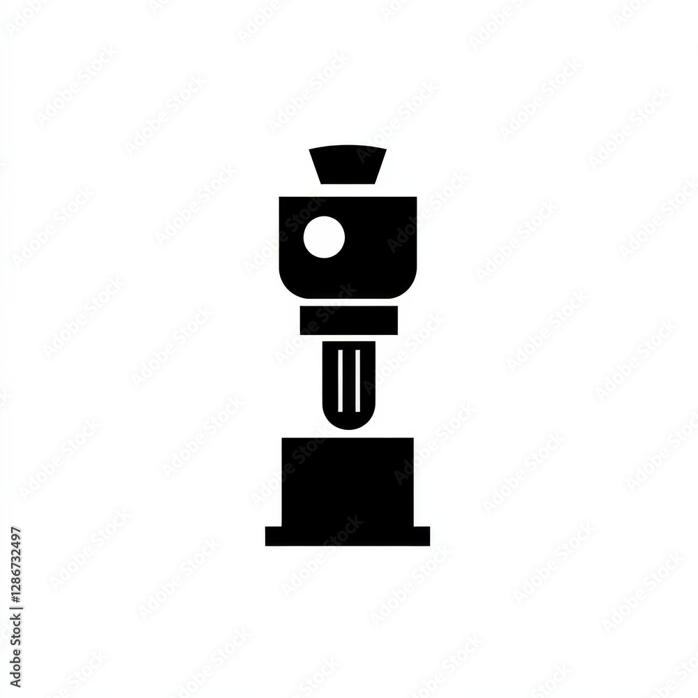 Poster abstract black and white minimalist trophy design with geometric shapes and circular accent - graphi