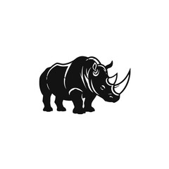 Fototapeta premium Rhinoceros Vector Logo Design