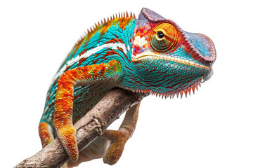 chameleon on a white background