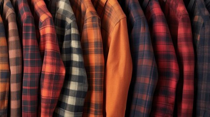 Cozy collection of assorted flannel shirts