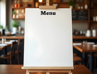 blank menu board