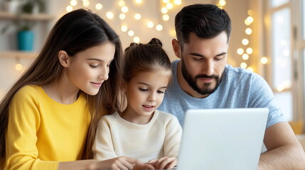 Obraz premium Enhancing Family Bonds Through Digital Connection