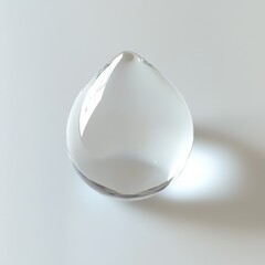 Captivating Clarity: A Detailed Look at a Clear, Elegant Drop Against a Soft, Neutral Background.