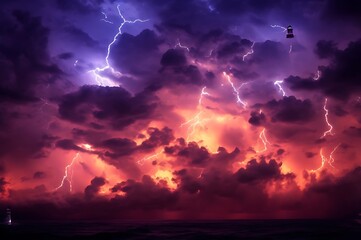 Fototapeta premium lightning in the storm