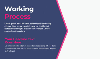 Working Process template a4 print page for business profile annual report brochure catalog corporate