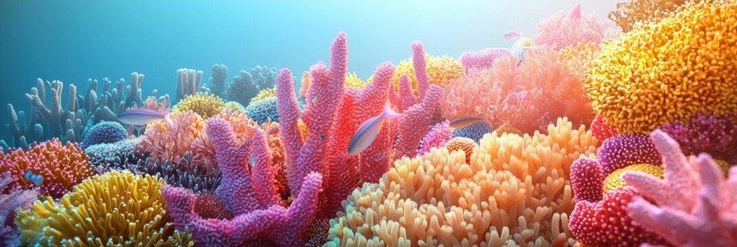 Easter coral 3d background