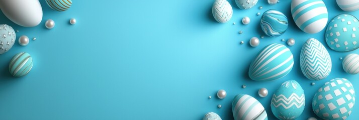 Easter cyan 3d background