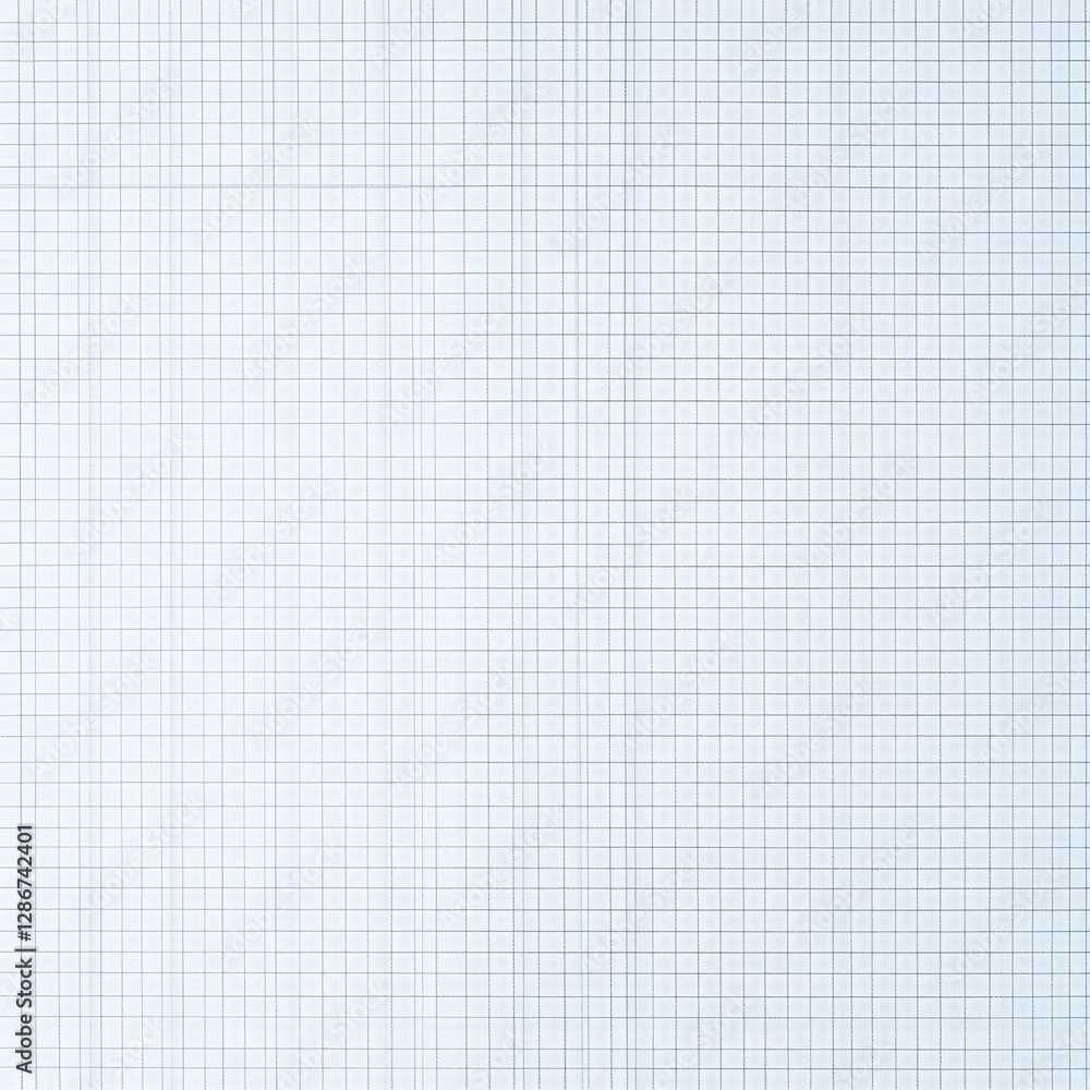 Poster graph paper texture with light blue lines for mathematical, scientific, and creative uses