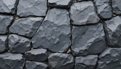 Fototapeta premium Grey Rough Stone Slate Rock Texture Abstract Natural Pattern Background