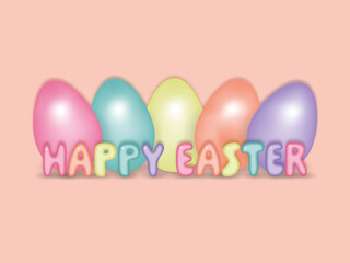 Colorful vector happy easter day with eggs. Elegant, aesthetic, stylish easter background. Spring celebration Easter banner. Happy easter. Festive banner. Holidays, discounts, eggs