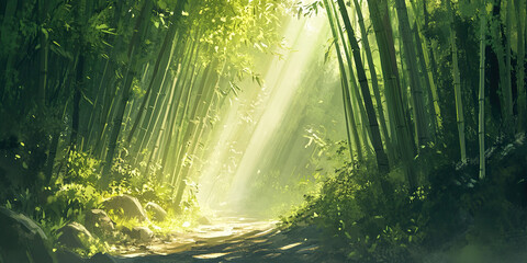 Bamboo Forest Path
