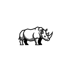 Obraz premium Rhinoceros Vector Logo Design