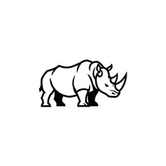 Fototapeta premium Rhinoceros Vector Logo Design