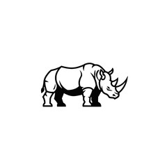 Fototapeta premium Rhinoceros Vector Logo Design