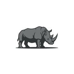 Fototapeta premium Rhinoceros Vector Logo Design
