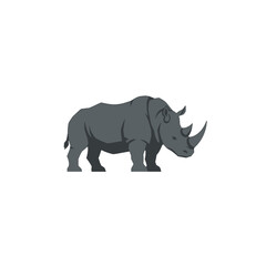 Fototapeta premium Rhinoceros Vector Logo Design