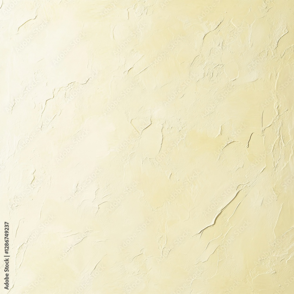Aufkleber textured wall: creamy yellow plaster with subtle depths and shadows for elegant backdrop
