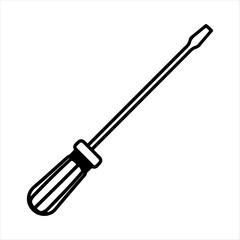 Screwdriver silhouette vector design