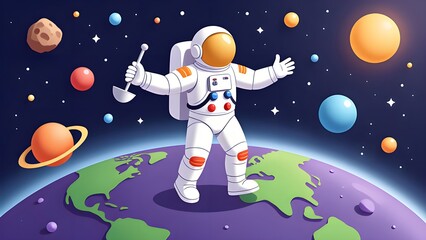 Fototapeta premium Planet Exploration and Infinite Imagination