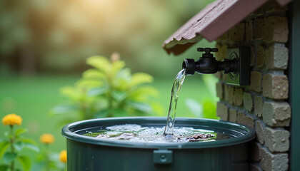 Garden Water Tap Greenery Tranquility

