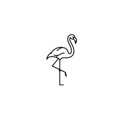 Obraz premium Flamingo Vector Logo Design