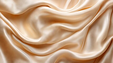 Fototapeta premium Gorgeous, soft, and flowing beige and light brown luxury fabric texture