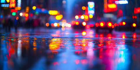 Neon City Reflections
