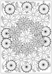 pages color with flower