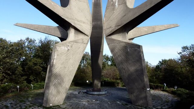 View of the Monument to the Fallen Soldiers of the Kosmaj Detachment, Serbia.