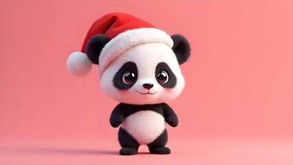 Sweet wishes of Christmas panda
