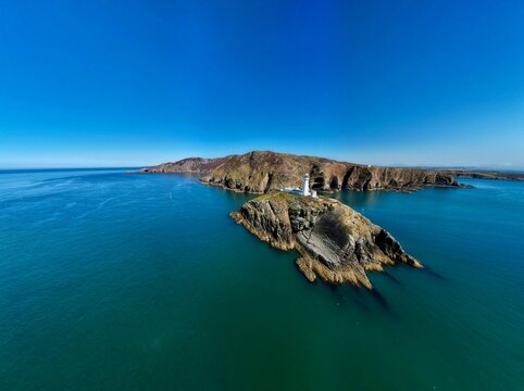 Anglesey coastline, Holyhead and South Stack. Wales